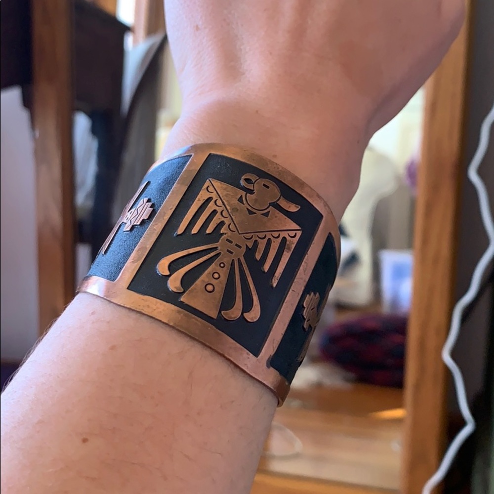 Vintage Solid Copper Cuff Bracelet